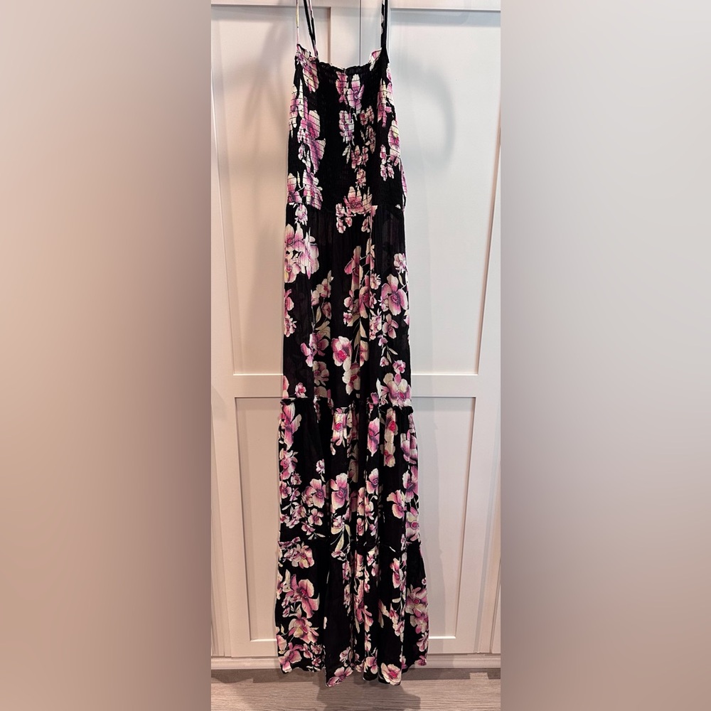 Free People Floral  Black and Pink Women's Skirt